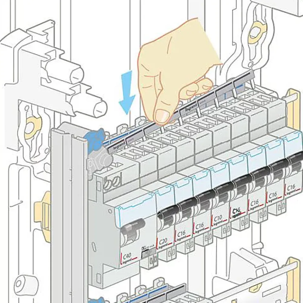 Legrand Accessoire De Raccordement-Peigne horizontal 13 modules phase + neutre HX