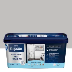 Ripolin Etanchéité Du Mur Intérieur-Peinture anti-humidité intérieur satin gris souris 2,5L