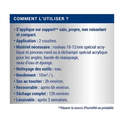 Ripolin Peinture anti-humidité intérieur satin lin L