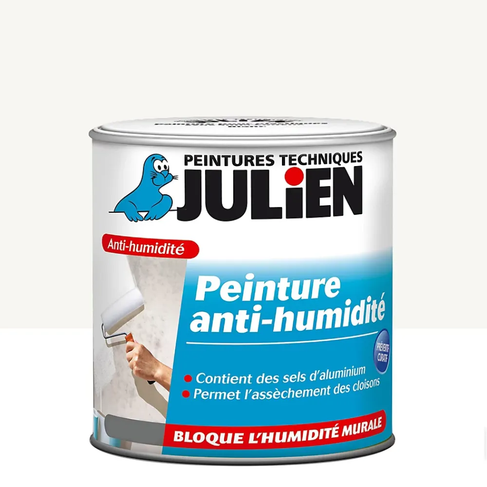 Julien Etanchéité Du Mur Intérieur-Peinture anti humidité blanc satiné 2,5L