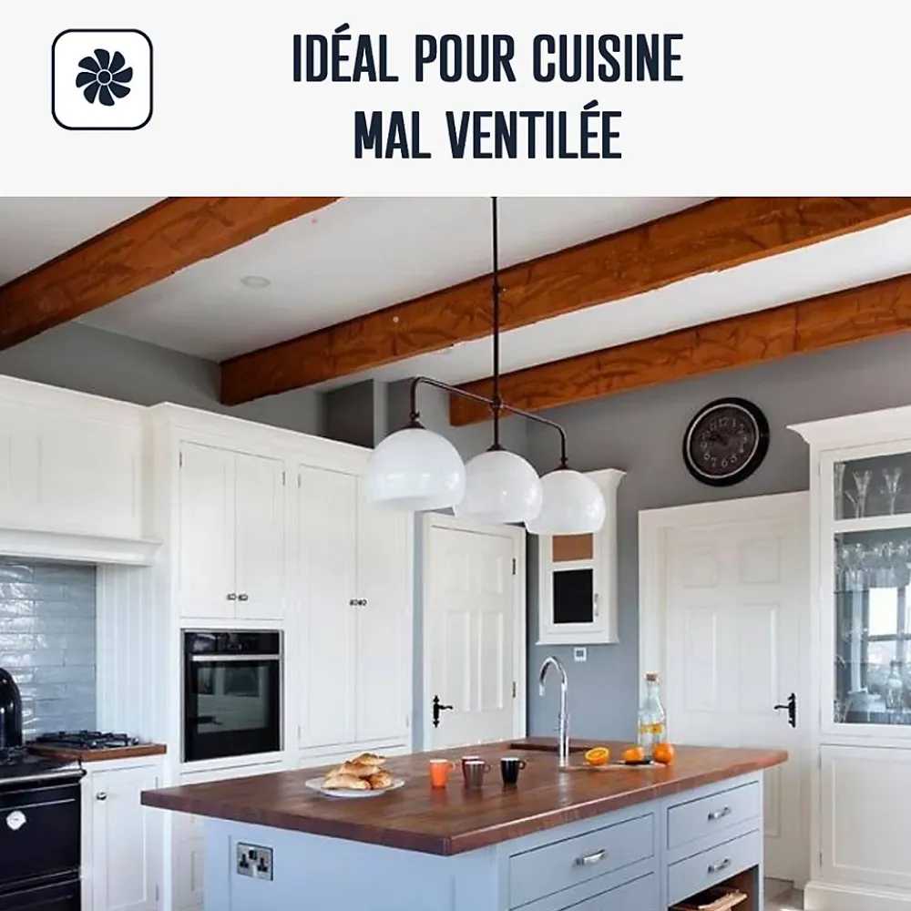Arcane Industries Peinture cuisine lavable, mur et plafond Blanc Crème - 10 L -