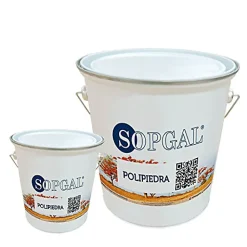 Sopgal Peinture effet pierre (5+1 kg - Rose). Revêtement imperméable extérieur avec finition pierre naturelle