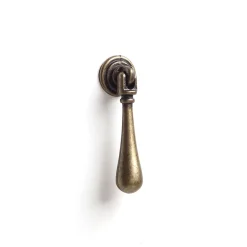 Niubo Poignée De Meuble-Pendule en zamak avec finition en cuir, dimensions: 13x65x15mm, inserts: 13mm-