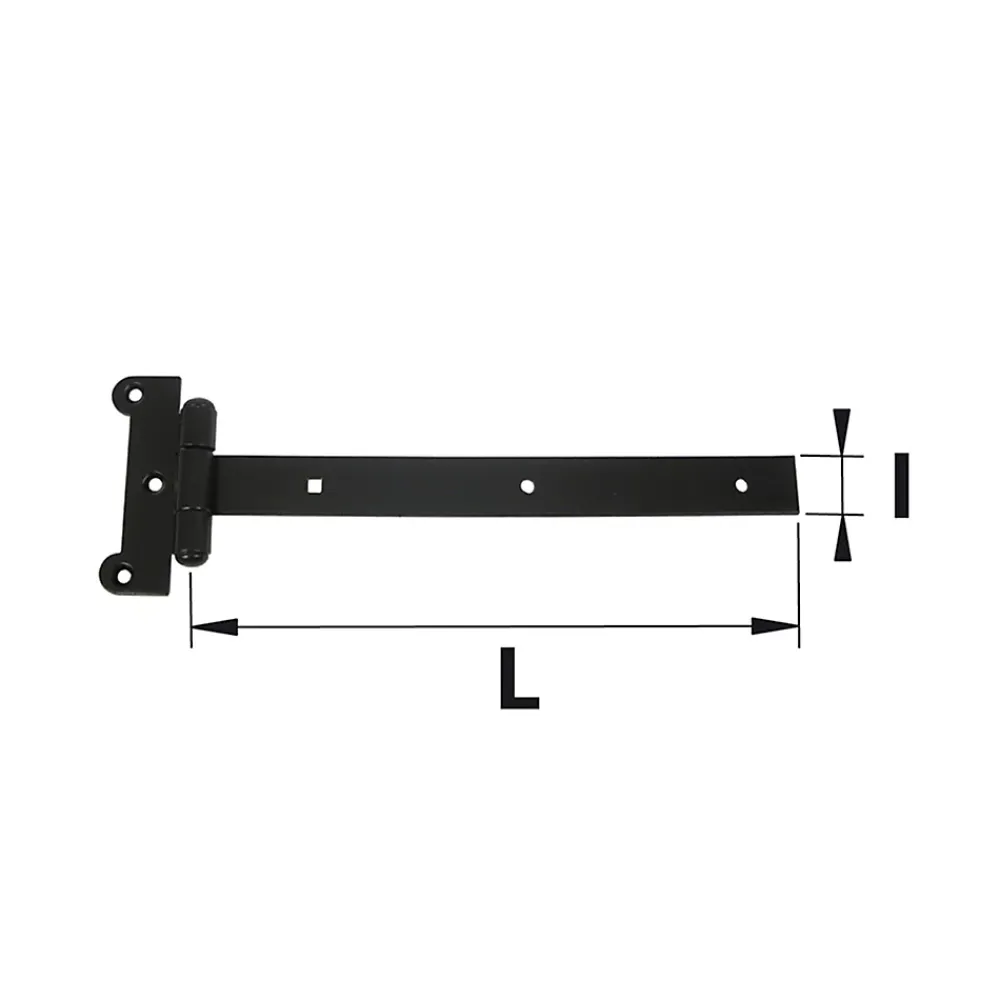 Afbat - Tb Industrie Sas Accessoire Pour Volet, Fenêtre Et Portail-Penture bout carré acier noir Afbat L.500 mm