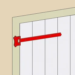 Afbat - Tb Industrie Sas Accessoire Pour Volet, Fenêtre Et Portail-Penture bout carré acier noir Afbat L.500 mm