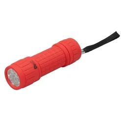 Diall Lampe Torche-Petite lampe torche LED caoutchoutée rouge 27 lumens