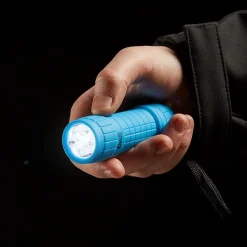 Diall Lampe Torche-Petite lampe torche LED caoutchoutée bleue 27 lumens