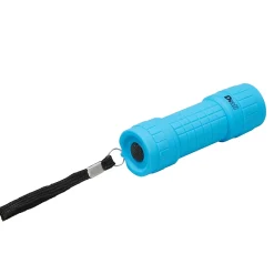 Diall Lampe Torche-Petite lampe torche LED caoutchoutée bleue 27 lumens