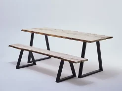 Mottez Pied De Meuble-Pied de banc modèle trapèze H. 40 cm métal noir