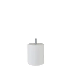 Bar plus Pied de lit cylindrique en hêtre blanc H. 8 x Ø6,8 cm