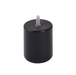 Bar plus Pied De Meuble-Pied de lit cylindrique en hêtre noir H. 8 x Ø6,8 cm