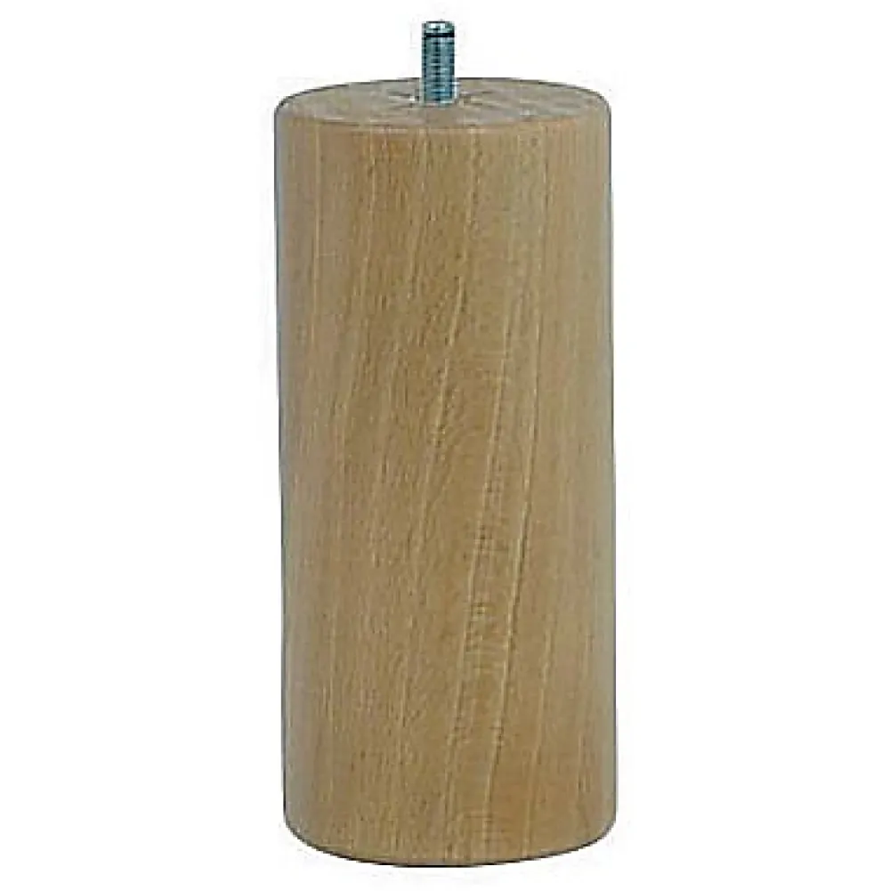 Bar plus Pied De Meuble-Pied de lit cylindrique H. 150 mm x ø70 mm verni