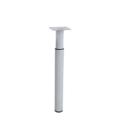Bar plus Pied De Meuble-Pied de lit réglable en aluminium blanc H. 24 / 38 x L. 3 cm