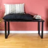 Pied de meuble cadre en acier noir Cime H. 40 cm