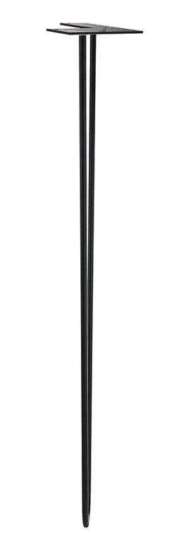 Pied de meuble en triangle en acier noir Cime H. 71 cm