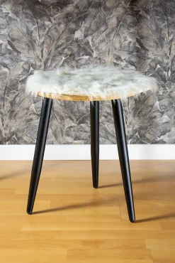 Pied De Meuble-Pied de meuble fuseau en acier noir Cime H. 41 cm