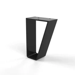 Pied De Meuble-Pied de meuble triangle en acier noir H. 15 cm