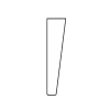 Pied de meuble triangle en acier noir H. 40 cm