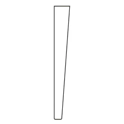 Pied De Meuble-Pied de meuble triangle en acier noir H. 71 cm