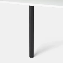 GoodHome Pied De Meuble-Pied de plan de travail Nantua H. 87.5 cm / 90 cm x ø 6 cm noir, 1 pièce