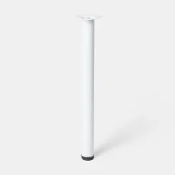 GoodHome Pied de plan de travail Nantua H. 87.5 cm / 90 cm x ø 6 cm blanc, 1 pièce