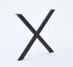 Mottez Pied de table modèle X H. 71 cm métal noir