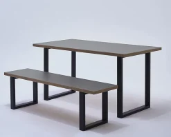 Mottez Pied de table rectangle H. 71 x l. 59 cm métal noir