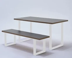 Mottez Pied De Meuble-Pied de table rectangle H. 71 cm métal blanc