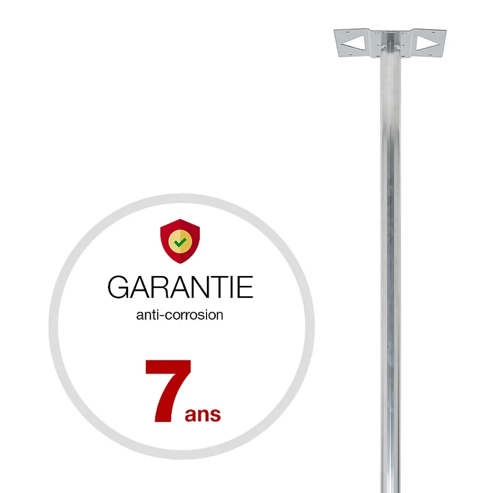 Renz Pied De Boîte Aux Lettres-Pied elliptique Aluminium brut