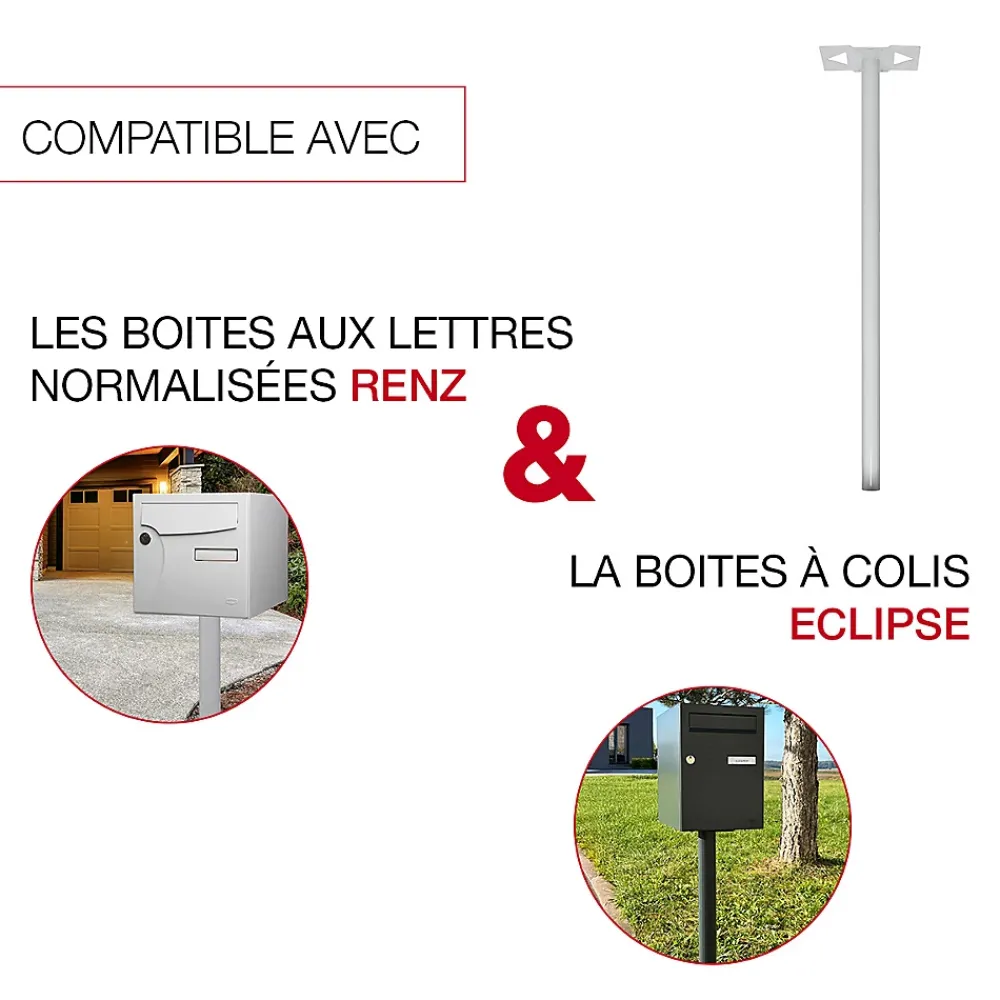 Renz Pied elliptique Blanc neige brillant RAL 9016B