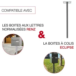 Renz Pied elliptique Gris RAL 7037 M