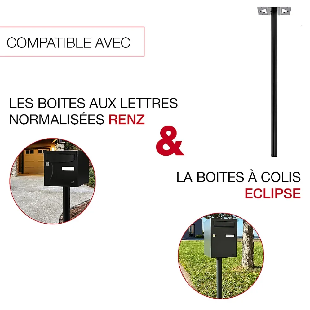 Renz Pied elliptique Noir mat RAL 9005MT30