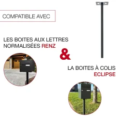 Renz Pied elliptique Noir Sablé RAL 2100 MS