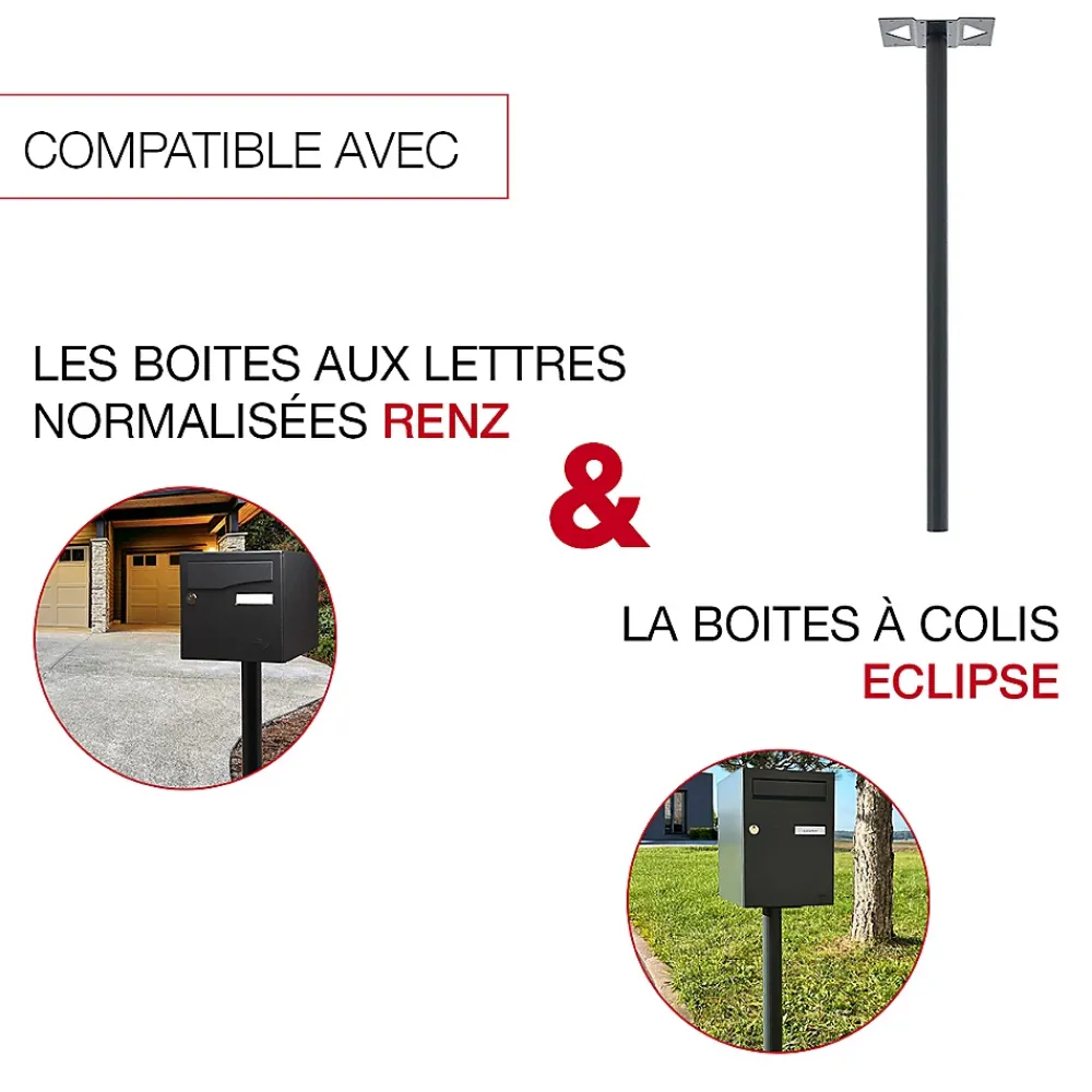 Renz Pied elliptique Noir Sablé RAL 2100 MS