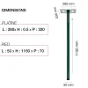 Renz Pied De Boîte Aux Lettres-Pied elliptique Vert brillant RAL 6005B