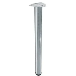 Diall 4 pieds de table réglable ø60 x H.700 mm argent