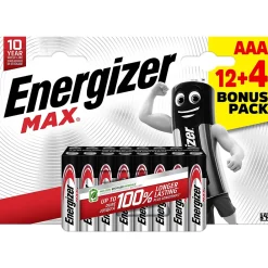 Energizer Pile AAA LR3 Max vendue par 16 pièces