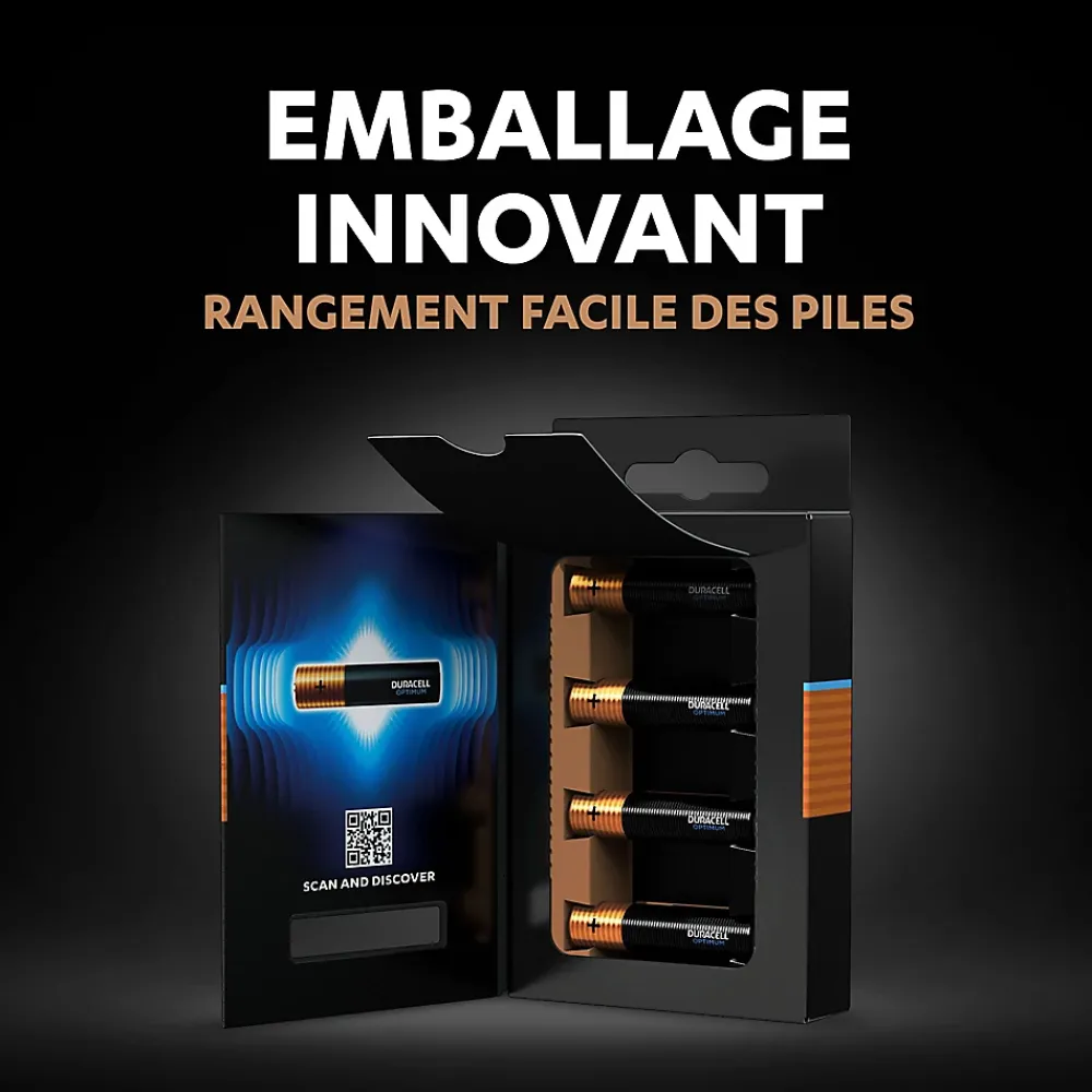Duracell Pile alcaline AAA (LR03) Optimum, lot de 6