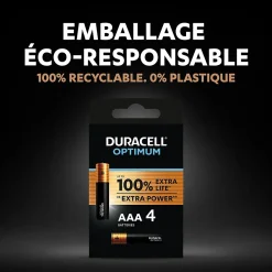 Duracell Pile alcaline AAA (LR03) Optimum, lot de 6