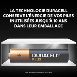 Duracell Pile alcaline AAA (LR03) Plus, lot de 4