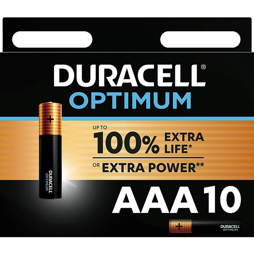 Duracell Pile alcaline AAA (LR03) Optimum, lot de 10