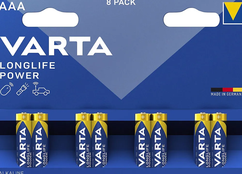 Varta Pile alcaline AAA (LR03) High Energy Premium, lot de 8