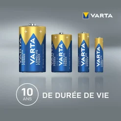 Varta Pile alcaline AAA (LR03) Long-life Power, lot de 2