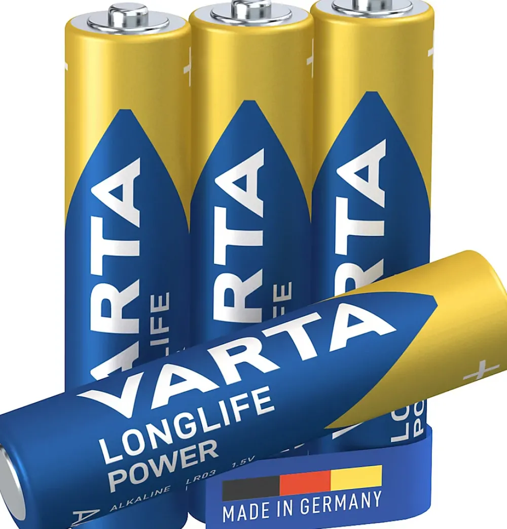 Varta Pile alcaline AAA (LR03) Long-life Power D, lot de 4