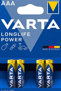 Varta Pile alcaline AAA (LR03) Long-life Power D, lot de 4
