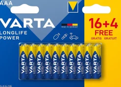Varta Pile alcaline AAA (LR03) Long-life Power D, lot de 20