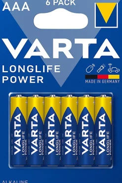 Varta Pile alcaline AAA (LR03) Long-life Power, lot de 6