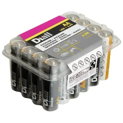 Diall Pile alcaline AA (LR6) , lot de 24
