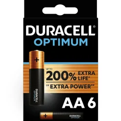 Duracell Pile alcaline AA (LR6) Optimum, lot de 6
