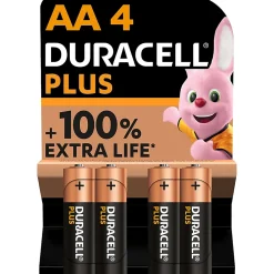 Duracell Pile Aa|Pile Lr6-Pile alcaline AA (LR6) Plus, lot de 4